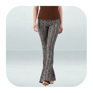 NWT About A Girl XL navy floral flare leggings